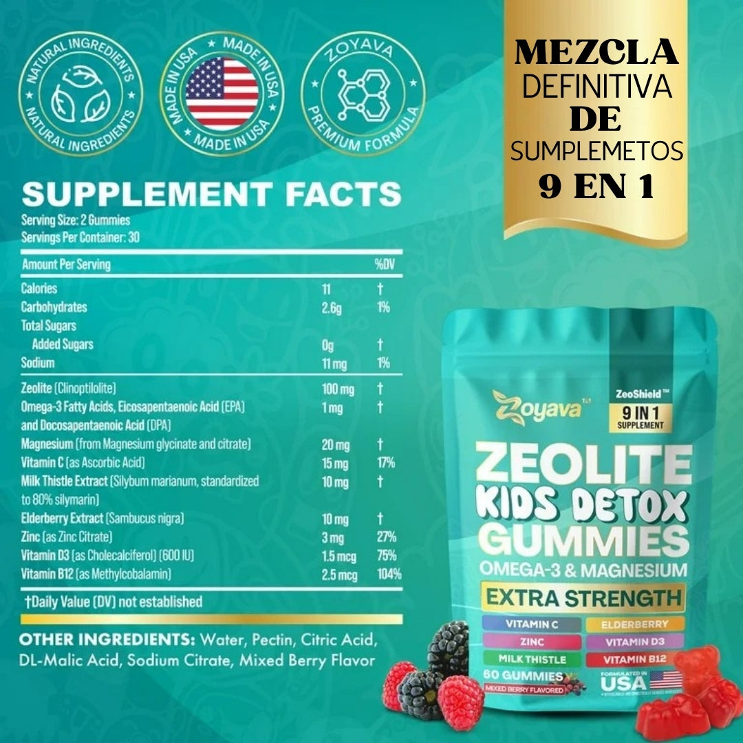 Zeolite Novali | Las Gomitas Detox para Niños #1 en Argentina